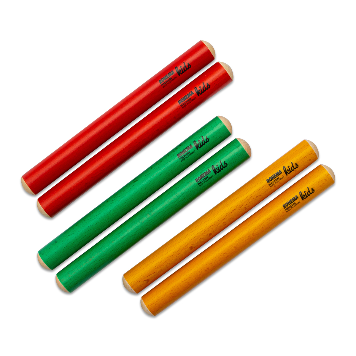 Colorful Claves Set Learning first rhythms ROHEMA Rohema