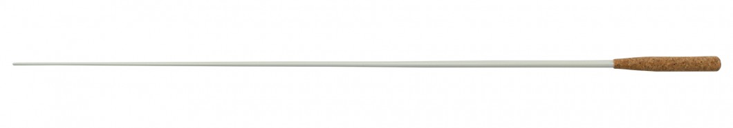 Taktstock Paganini aus Fiberglas weiß Lackiert mit Korkgriff